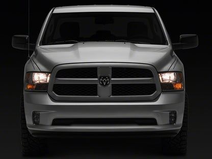 Raxiom Axial Series OEM Style Replacement Headlights with Dual Bulb; Chrome Housing; Clear Lens (09-18 RAM 1500 w/ Factory Halogen Non-Projector Headlights)