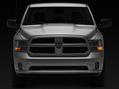 Raxiom Axial Series OEM Style Replacement Headlights with Dual Bulb; Chrome Housing; Clear Lens (09-18 RAM 1500 w/ Factory Halogen Non-Projector Headlights)