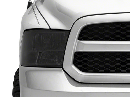 Raxiom Axial Series OEM Style Replacement Headlights with Dual Bulb; Chrome Housing; Smoked Lens (09-18 RAM 1500 w/ Factory Halogen Non-Projector Headlights)