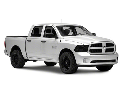 Raxiom Axial Series OEM Style Replacement Headlights with Dual Bulb; Chrome Housing; Smoked Lens (09-18 RAM 1500 w/ Factory Halogen Non-Projector Headlights)