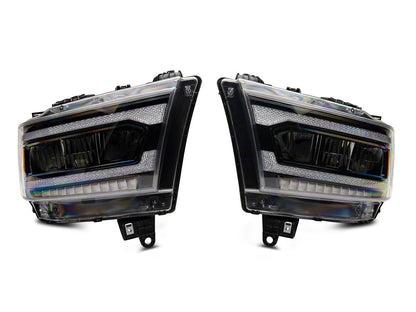 Raxiom LED Headlights; Black Housing; Clear Lens (19-24 RAM 1500 w/ Factory Halogen Headlights)
