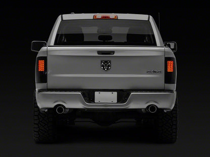 Raxiom Axial Series LED Tail Lights; Black Housing; Smoked Lens (09-18 RAM 1500 w/ Factory Halogen Tail Lights)