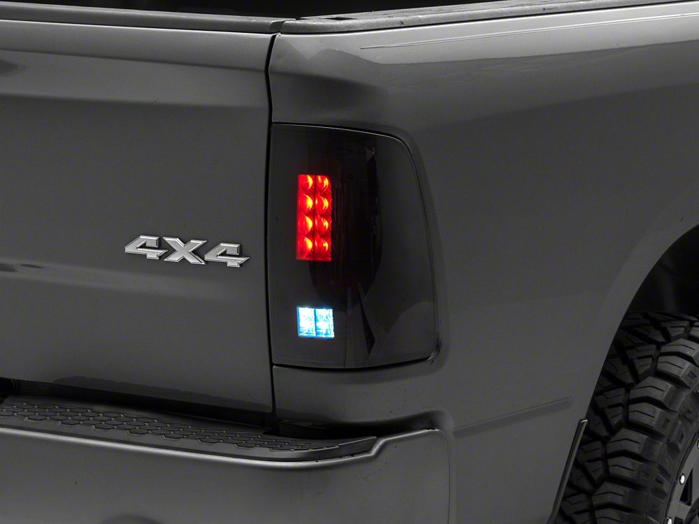 Raxiom Axial Series LED Tail Lights; Black Housing; Smoked Lens (09-18 RAM 1500 w/ Factory Halogen Tail Lights)