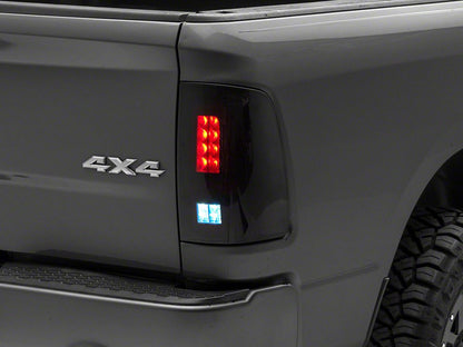Raxiom Axial Series LED Tail Lights; Black Housing; Smoked Lens (09-18 RAM 1500 w/ Factory Halogen Tail Lights)