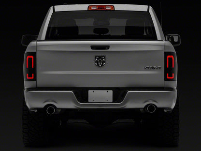 Raxiom Axial Series LED Tail Lights; Black Housing; Smoked Lens (09-18 RAM 1500 w/ Factory Halogen Tail Lights)