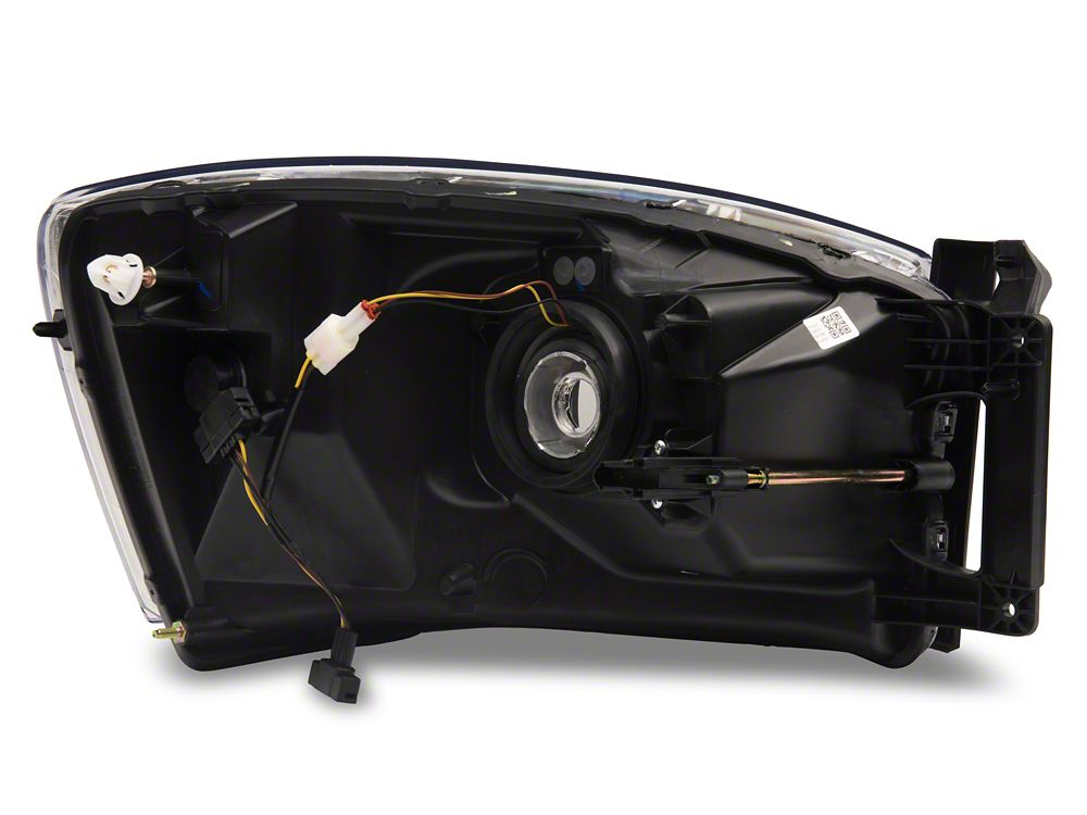 Raxiom Axial Series Headlights with Sequential LED Bar; Black Housing; Clear Lens (06-08 RAM 1500)