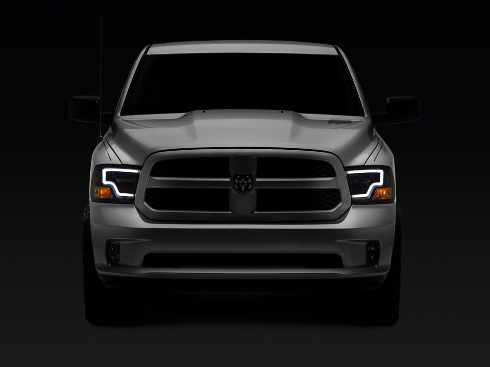 Raxiom Axial Series LED Headlights; Black Housing; Clear Lens (09-18 RAM 1500 w/ Factory Halogen Non-Projector Headlights)