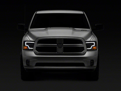Raxiom Axial Series LED Headlights; Black Housing; Clear Lens (09-18 RAM 1500 w/ Factory Halogen Non-Projector Headlights)