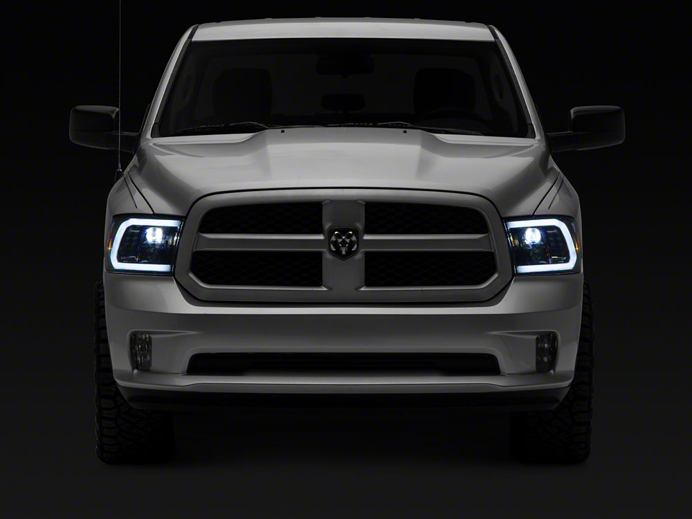 Raxiom LED Halo Surround Headlights; Black Housing; Clear Lens (09-18 RAM 1500)