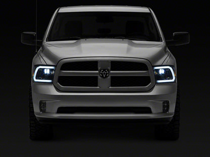 Raxiom LED Halo Surround Headlights; Black Housing; Clear Lens (09-18 RAM 1500)