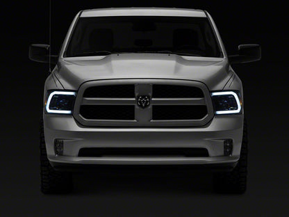 Raxiom LED Halo Surround Headlights; Black Housing; Clear Lens (09-18 RAM 1500)