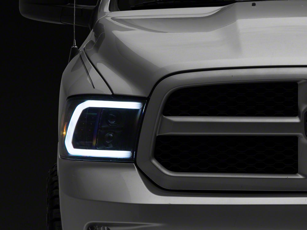 Raxiom LED Halo Surround Headlights; Black Housing; Clear Lens (09-18 RAM 1500)