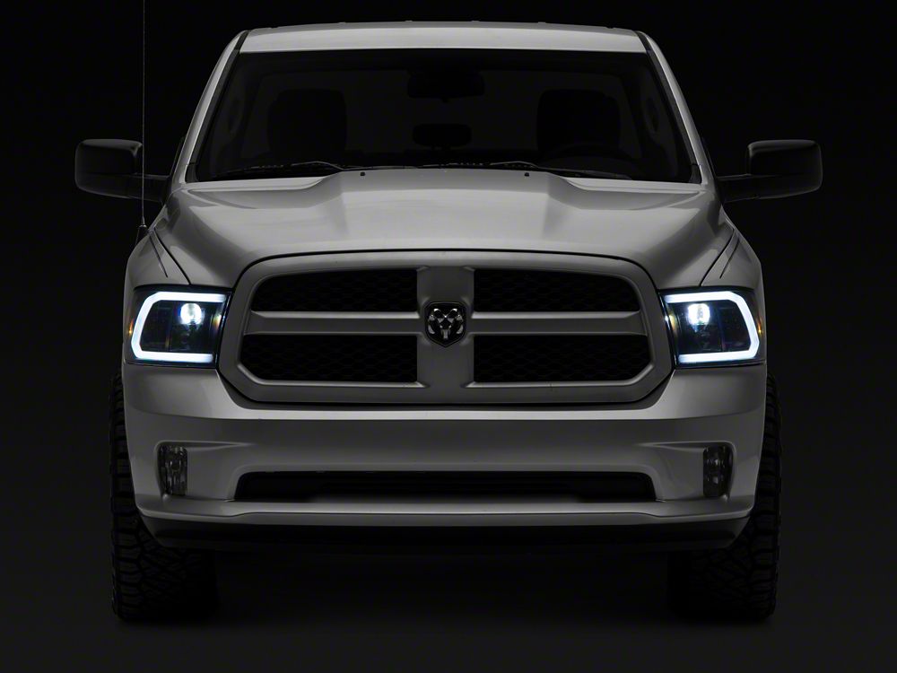 Raxiom LED Halo Surround Headlights; Black Housing; Clear Lens (09-18 RAM 1500)