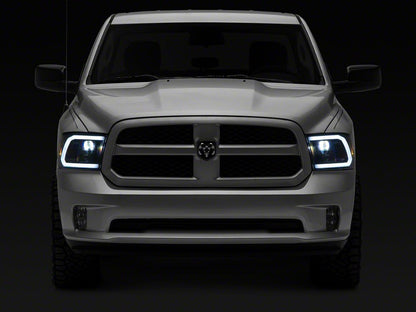 Raxiom LED Halo Surround Headlights; Black Housing; Clear Lens (09-18 RAM 1500)