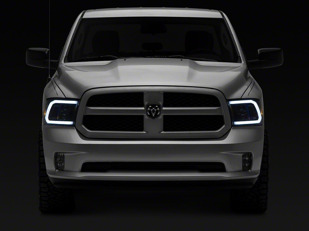 Raxiom LED Halo Surround Headlights; Black Housing; Clear Lens (09-18 RAM 1500)