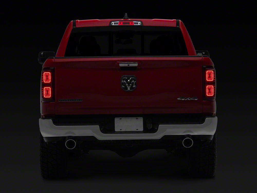 Raxiom CXR Series LED Tail Lights; Black Housing; Smoked Lens (19-24 RAM 1500 w/ Factory Halogen Tail Lights)