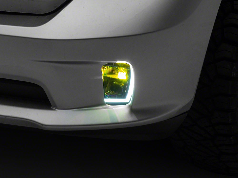 Raxiom Switchback LED Fog Lights with LED DRL; White and Yellow (13-18 RAM 1500)