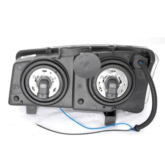 Raxiom Dual LED Halo Projector Headlights; Black Housing; Clear Lens (03-06 Silverado 1500)