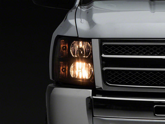 Raxiom Euro Headlights; Black Housing; Clear Lens (07-13 Silverado 1500)