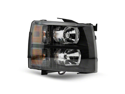 Raxiom Euro Headlights; Black Housing; Clear Lens (07-13 Silverado 1500)