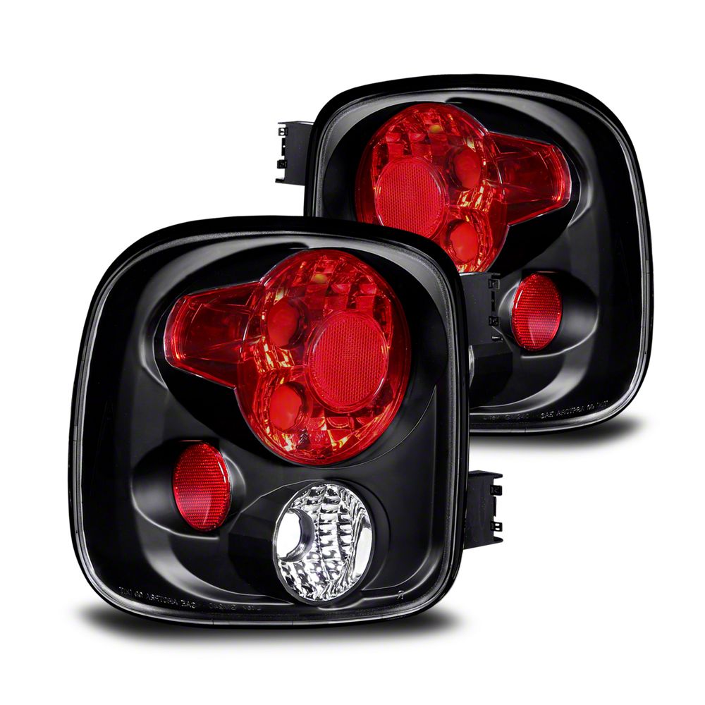 Raxiom Axial Series Tail Lights; Black Housing; Clear Lens (99-02 Silverado 1500 Stepside)