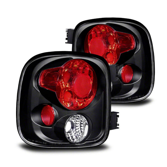 Raxiom Axial Series Tail Lights; Black Housing; Clear Lens (99-02 Silverado 1500 Stepside)