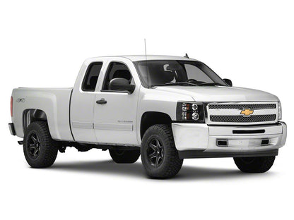 Raxiom LED Halo Projector Headlights; Black Housing; Clear Lens (07-13 Silverado 1500)