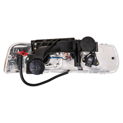 Raxiom LED Halo Projector Headlights; Black Housing; Clear Lens (99-02 Silverado 1500)