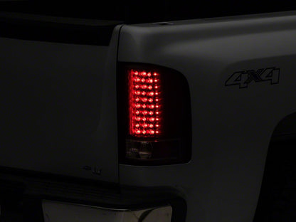 Raxiom LED Tail Lights; Black Housing; Clear Lens (07-13 Silverado 1500)