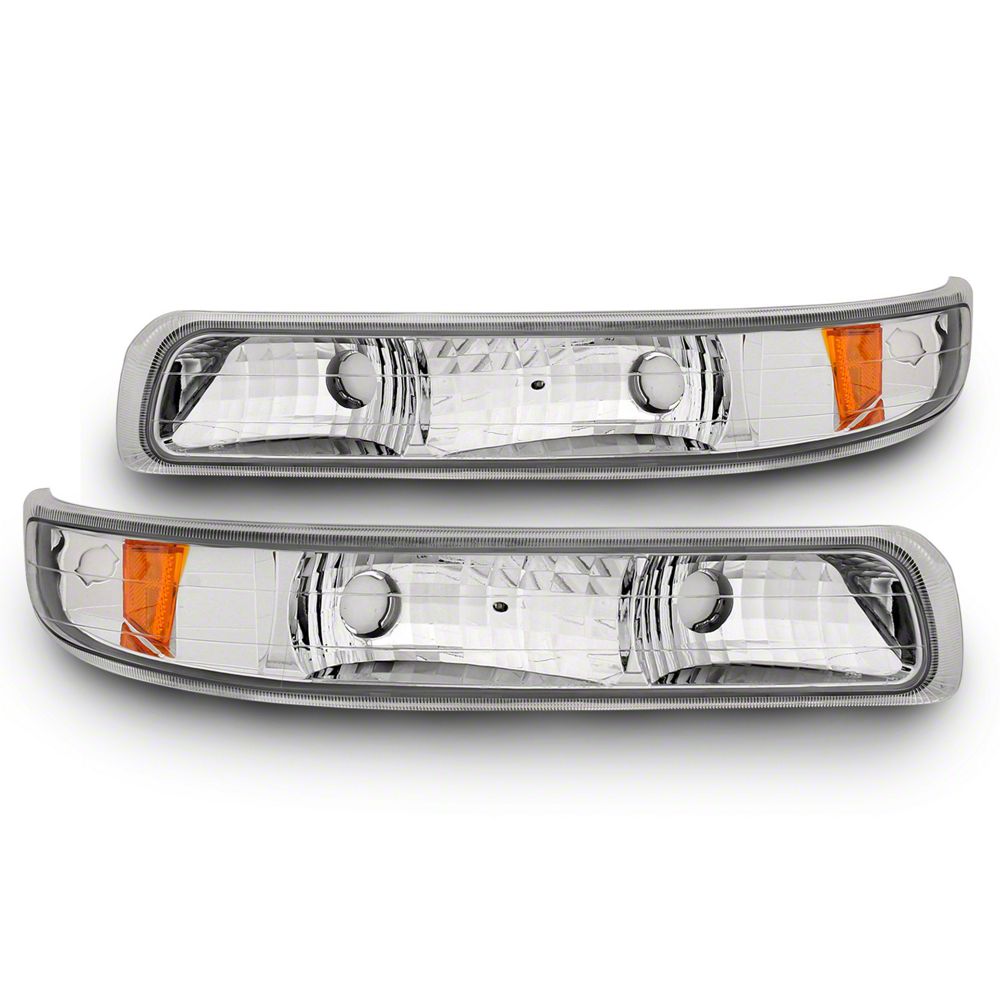 Raxiom Axial Series Euro Turn Signal and Parking Lights; Chrome (99-01 Silverado 1500)