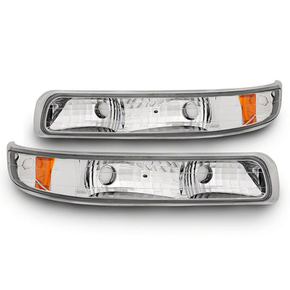 Raxiom Axial Series Euro Turn Signal and Parking Lights; Chrome (99-01 Silverado 1500)