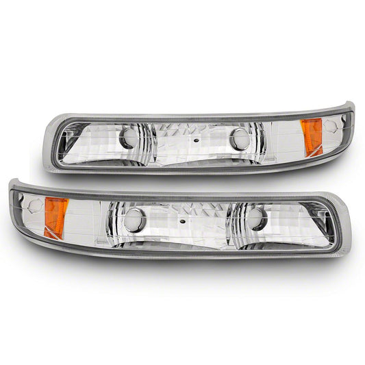 Raxiom Axial Series Euro Turn Signal and Parking Lights; Chrome (99-01 Silverado 1500)