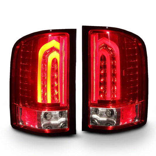 Raxiom G2 LED Tail Lights; Chrome Housing; Red/Clear Lens (07-13 Silverado 1500)