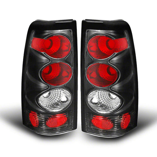 Raxiom Axial Series Tail Lights; Black Housing; Smoked Lens (99-02 Silverado 1500 Fleetside)