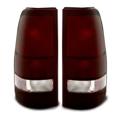 Raxiom Axial Series Tail Lights; Black Housing; Midnight Red Lens (99-02 Silverado 1500 Fleetside)