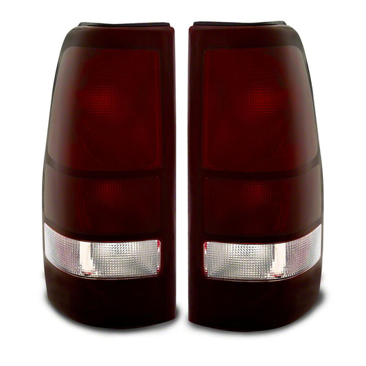 Raxiom Axial Series Tail Lights; Black Housing; Midnight Red Lens (99-02 Silverado 1500 Fleetside)