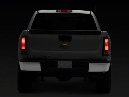Raxiom LED Tail Lights; Chrome Housing; Red/Clear Lens (07-13 Silverado 1500)