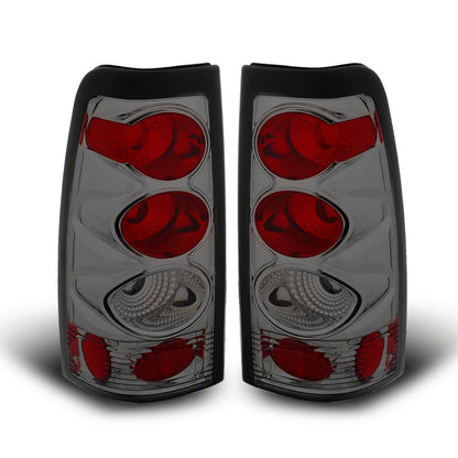 Raxiom Axial Series Tail Lights; Black Housing; Smoked Lens (99-02 Silverado 1500 Fleetside)