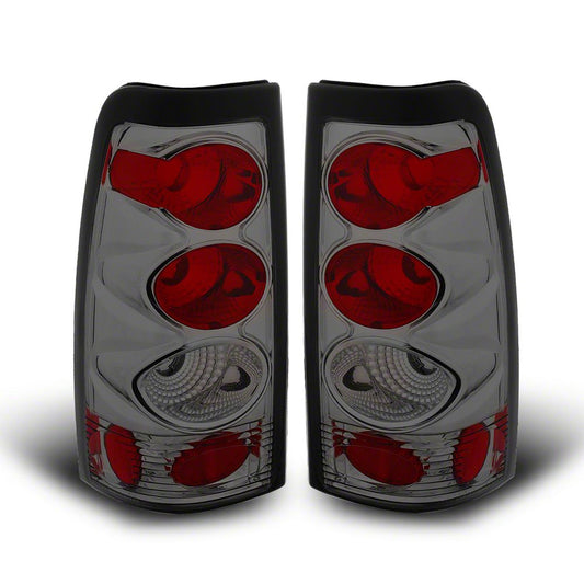 Raxiom Axial Series Tail Lights; Black Housing; Smoked Lens (99-02 Silverado 1500 Fleetside)