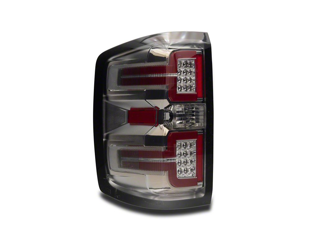 Raxiom LED Tail Lights with Sequential Turn Signals; Chrome Housing; Smoked Lens (14-18 Silverado 1500 w/ Factory Halogen Tail Lights)