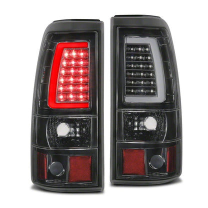 Raxiom Axial Series LED Tail Lights; Black Housing; Clear Lens (99-02 Sierra 1500 Fleetside)