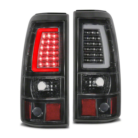Raxiom Axial Series LED Tail Lights; Black Housing; Clear Lens (99-02 Sierra 1500 Fleetside)