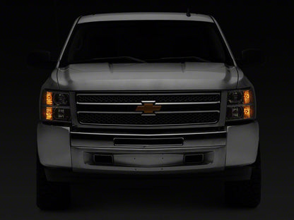 Raxiom Axial Series OEM Style Replacement Headlights; Chrome Housing; Clear Lens (07-13 Silverado 1500)
