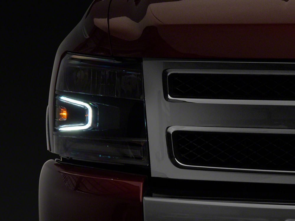 Raxiom LED Headlights; Black Housing; Clear Lens (07-13 Silverado 1500)