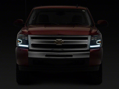 Raxiom LED Projector Headlights; Black Housing; Clear Lens (07-13 Silverado 1500)