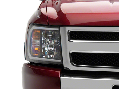 Raxiom Axial Series Headlights with Sequential LED Bar; Black Housing; Clear Lens (07-13 Silverado 1500)