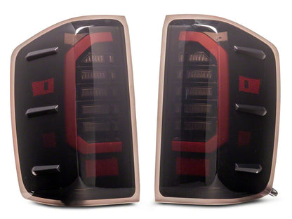 Raxiom Axial Series LED Tail Lights; Black Housing; Smoked Lens (16-18 Silverado 1500 w/ Factory Halogen Tail Lights)