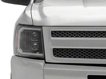 Raxiom LED Halo Surround Headlights; Black Housing; Clear Lens (07-13 Silverado 1500)