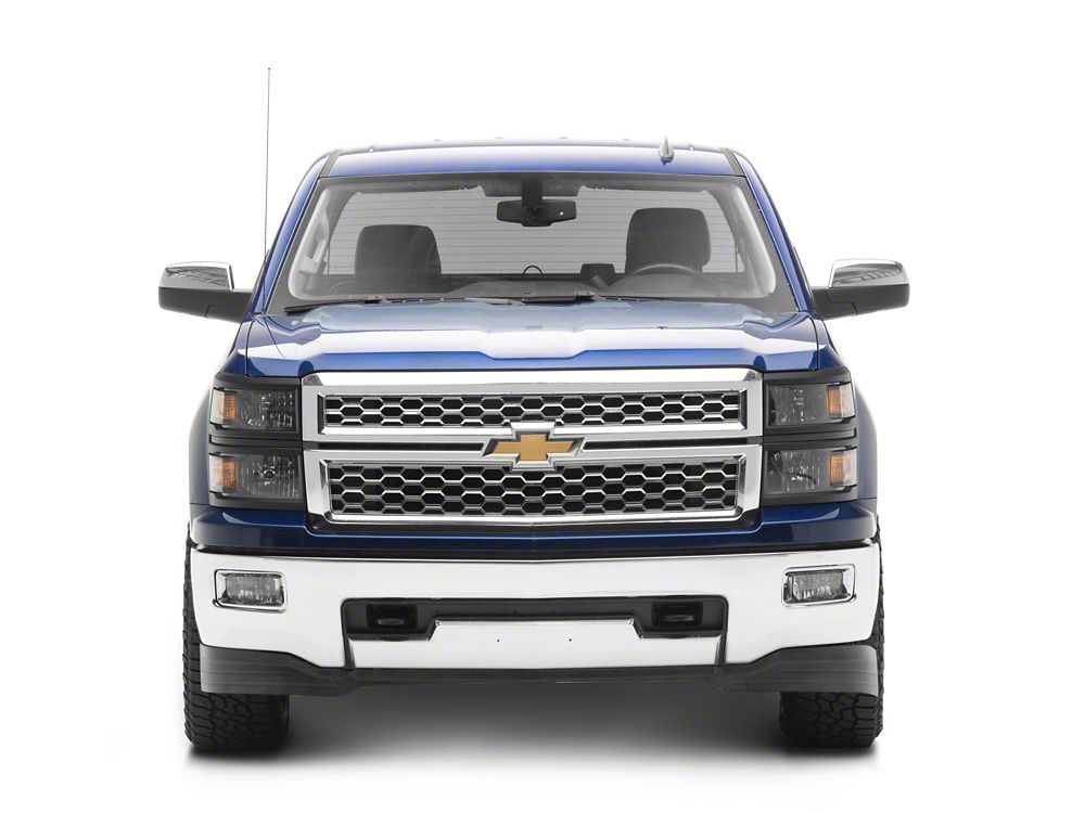 Raxiom OE Style Headlights with Black Trim; Black Housing; Clear Lens (14-15 Silverado 1500)