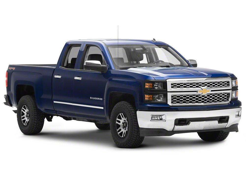 Raxiom OE Style Headlights with Black Trim; Black Housing; Clear Lens (14-15 Silverado 1500)